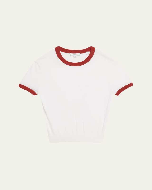 Short-Sleeve Ringer Sweater T